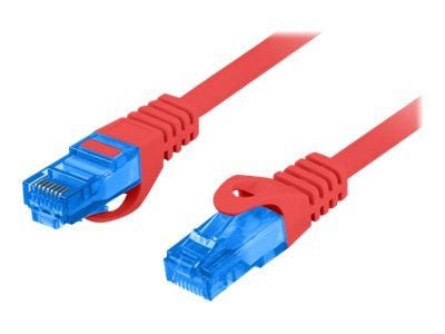 Lanberg - Koblingskabel - RJ-45 (hann) til RJ-45 (hann) - 5 m - S/FTP - CAT 6a - halogenfri, formstøpt, uten hindringer, flertrådet - rød, RAL 3017