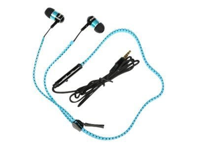 iBOX Z4 - Ørepropper med mikrofon - i øret - kablet - 3,5 mm jakk - svart, blå