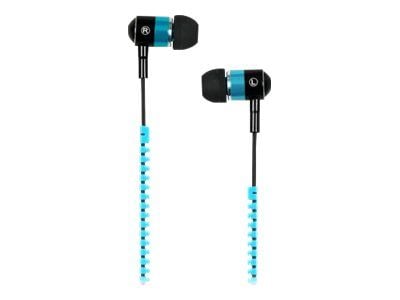 iBOX Z4 - Ørepropper med mikrofon - i øret - kablet - 3,5 mm jakk - svart, blå