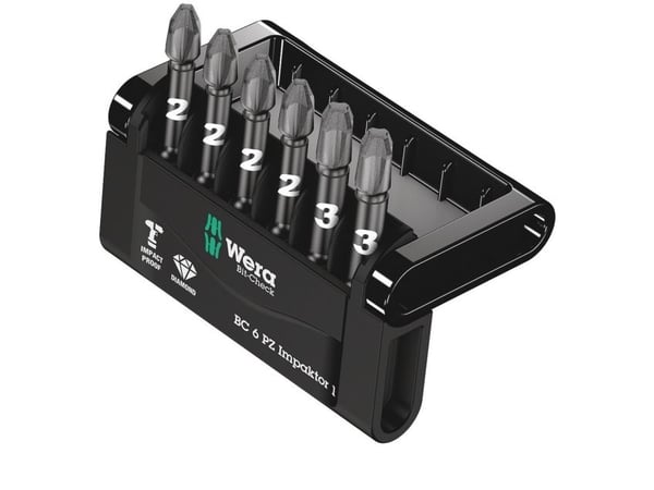 Wera Bit-Check, 6 stykker, Pozidriv, PZ 2, PZ 3, 4x PZ 2x50 mm 2x PZ 3x50 mm