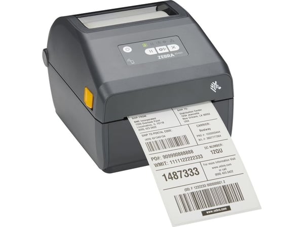 Zebra ZD421, Lämpösiirto, 300 x 300 DPI, 305 mm/s, Langallinen & langaton, Musta, Harmaa