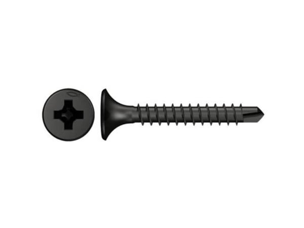 Fischer 665071, Skruv, Metall, Gipsvägg, Träfiberskiva, Metall, Gipsskivor, Trä, PH (Phillips), PH2, Svart