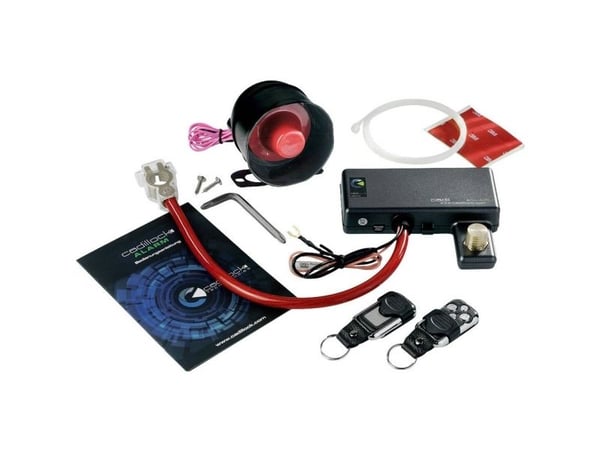 Cadillock Alarm Plus bilalarmsystem startsperre, vibrasjonssensor, inkl. fjernkontroll 12 V