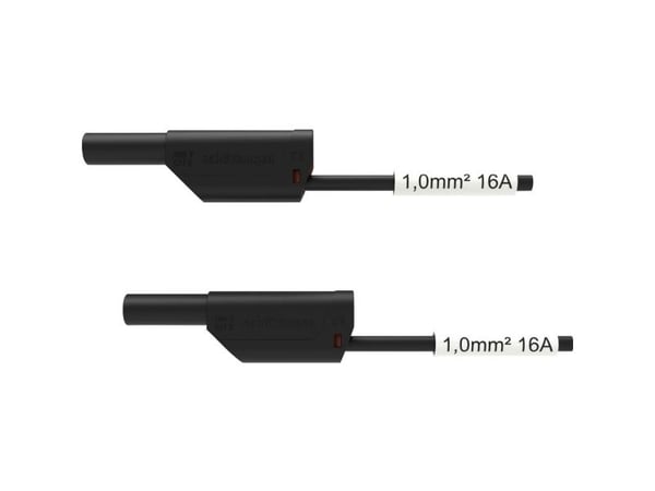Schützinger VSFK 8500 / SIL1 / 200 / SW Turvatestijohto [...4 mm liitin - 4 mm liitin] 200,00 cm;Musta;1 kpl
