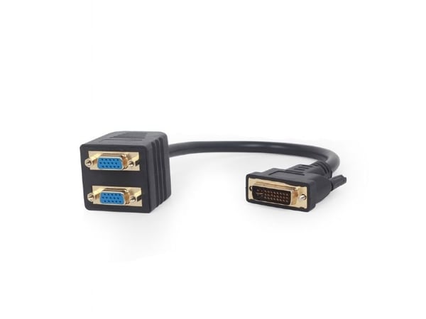 Cablexpert - Video adapter - DVI-I hann til HD-15 (VGA) hunn - 30 cm - svart - 1080p-støtte, passiv