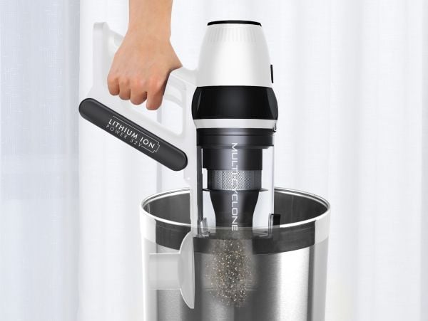Trisa Quick Clean Professional T9670, Støvsuger med stang, Uten pose, Sort, Hvit, 0,3 l, Tørr, HEPA