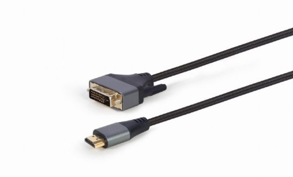 Cablexpert Premium series - Adapterkabel - HDMI hann til DVI-D hann - 1.8 m - tommelskruer, 4K 30Hz støtte