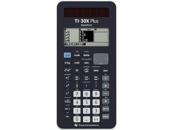 Texas Instruments TI-30X, lomme, vitenskapelig, 16 siffer, 4 linjer, batteri/solar, svart Texas Instruments TI-30X, lomme, vitenskapelig, 16 siffer, 4 linjer, batteri/solar, svart