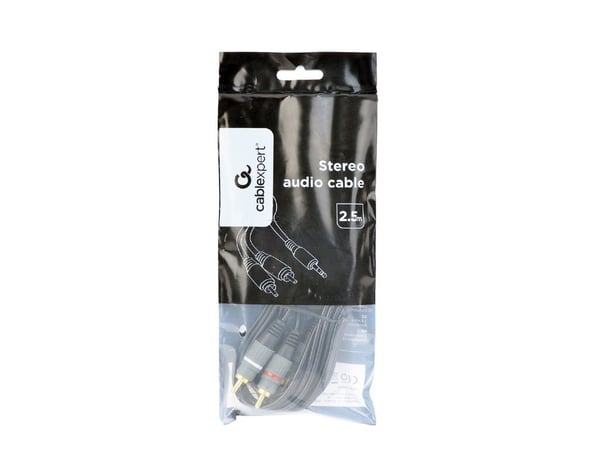 Cablexpert - Lydkabel - mini-phone stereo 3.5 mm hann til RCA x 2 hann - 2.5 m