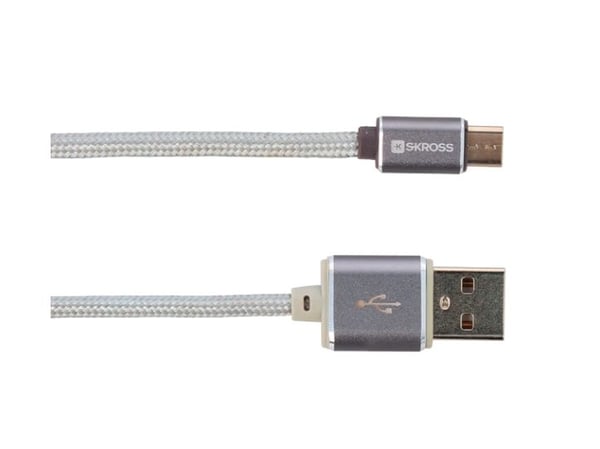Skross 2.700240, 1 m, USB A, Micro-USB A, USB 3.2 Gen 1 (3.1 Gen 1), Hankjønn/hankjønn, Hvit