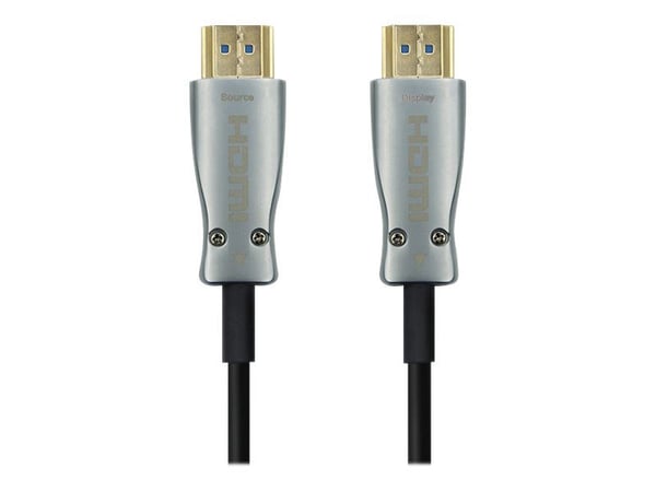 Qoltec - HDMI-kaapeli - HDMI han til HDMI han - 30 m - lajittelu - 4K-tuki, Aktiivinen optinen kaapeli (AOC), Dolby DTS-HD Master Audio tuki, Dolby...