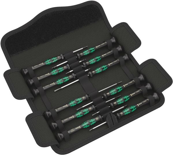 Wera Series Kraftform Micro Universal 1 Electronic - Skrutrekkersett - 12 deler - i pose
