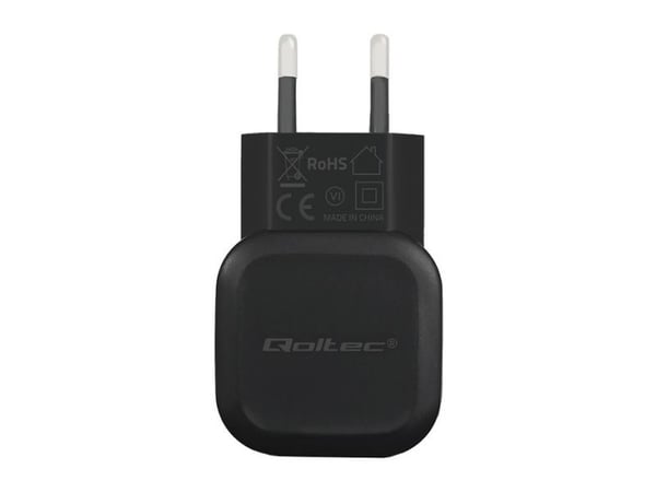 Qoltec 50195, Sisätila, AC, DC, USB, 5 V, 2,4 A, 1 m, Musta