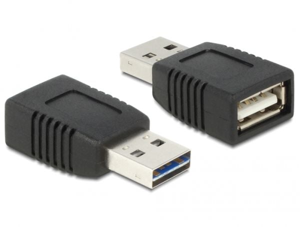 Delock Easy - USB-adapter - USB (hann) til USB (kun strøm) (hunn) - USB 2.0 - svart