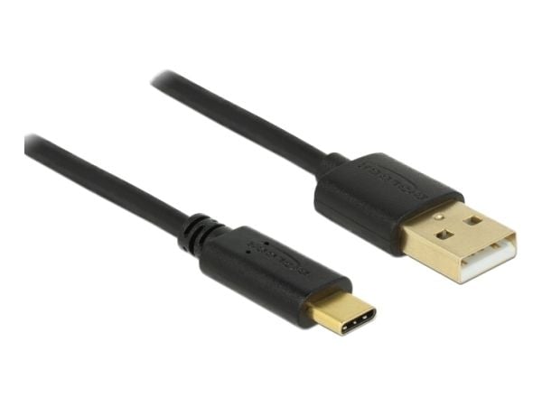 Delock - USB-kabel - USB-C (hann) til USB (hann) - USB 2.0 - 3 A - 2 m - svart