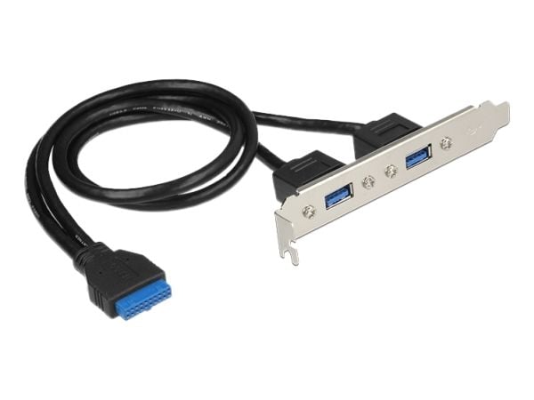 DeLOCK 84836, USB 3.2 Gen 1 (3.1 Gen 1), Musta, Sininen, Hopea, 5 Gbit/s, Muovipussi