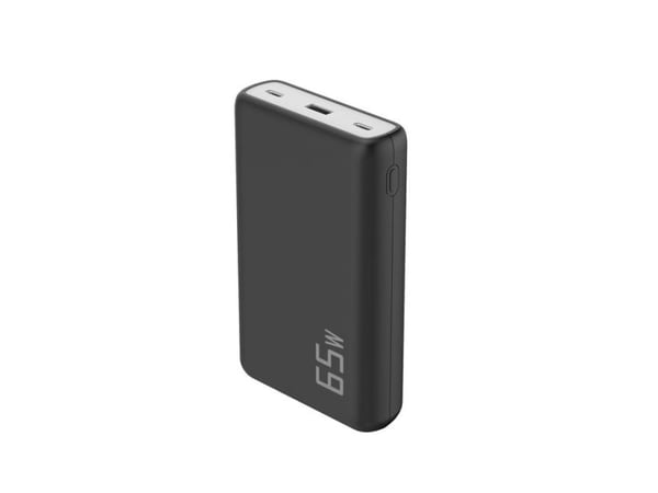 CoreParts - Strømbank - 20000 mAh - 74 Wh - 3.25 A - PD, QC 3.0 - 3 utgangskontakter (2 x USB-C, USB) - svart