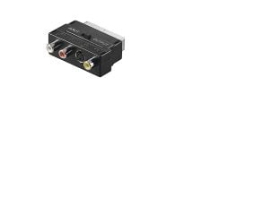Goobay AVK 196, SCART (21-pin), 3 x RCA + S-Video, Hankjønn, Hunkjønn, Sort