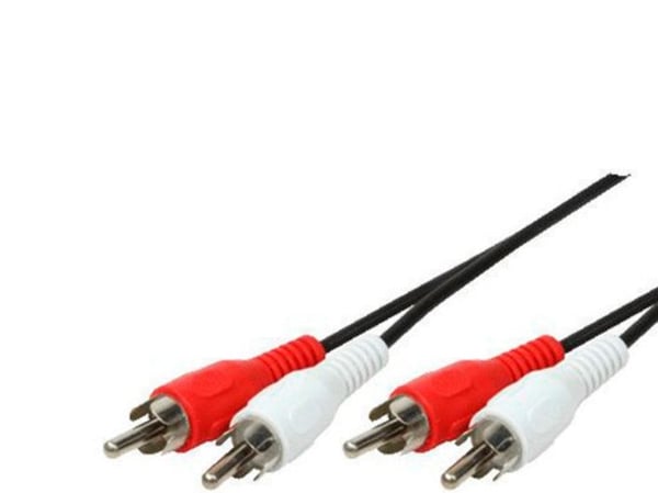 LogiLink 2xRCA - 2xRCA, 5m, 2 x RCA, Hankjønn, 2 x RCA, Hankjønn, 5 m, Sort