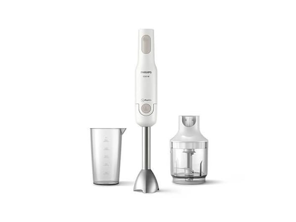 Philips HR2535/00 Stavmikser 650 W med blenderkanne, med hakkertilbehør Grå, Hvit