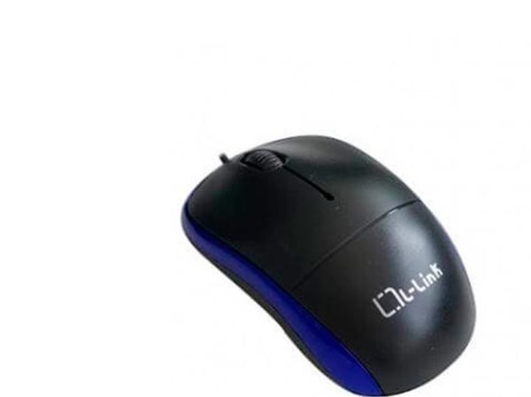 L-Link LL-2080-A, Molempikätinen, Optinen, USB A-tyyppi, Musta, Sininen