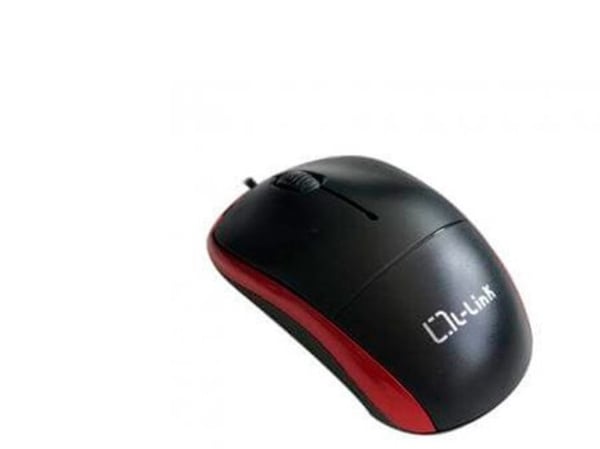 L-Link LL-2080-R, Molempikätinen, Optinen, USB A-tyyppi, Musta, Punainen