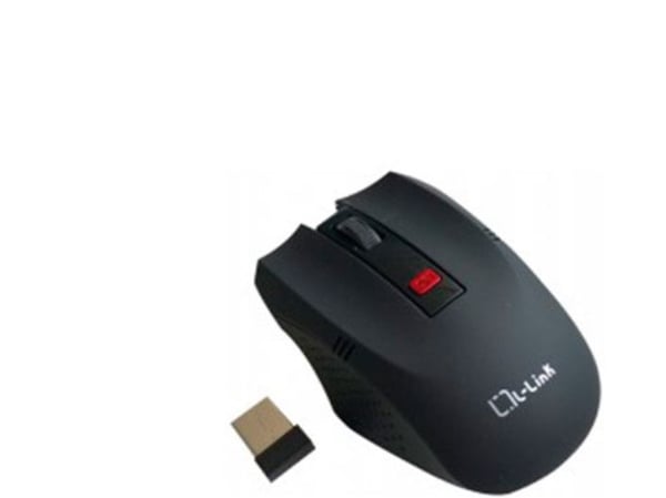 L-Link LL-2095-N, Høyre hendt, Optisk, RF kabel-fri, 1600 DPI, Sort