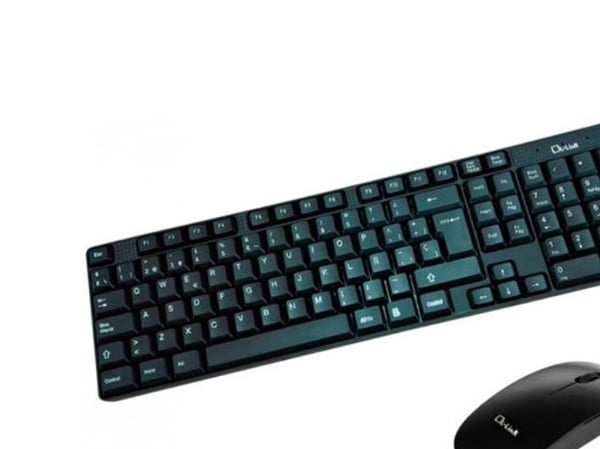 L-Link LL-KB-816-COMBO, Full-size (100%), Koblet med ledninger (ikke trådløs), USB, Membrannøkkelbryter, Sort, Mus inkludert
