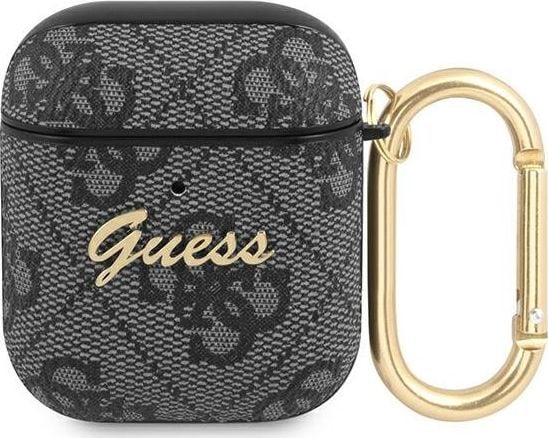 Guess Case Guess GUA24GSMK Apple AirPods cover gray/gray 4G Script Metal Collection