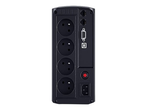 CyberPower Value Pro VP1000ELCD-FR - UPS - AC 230 V - 550 watt - 1000 VA - enkeltfase - RS-232, USB - utgangskontakter: 4 - svart