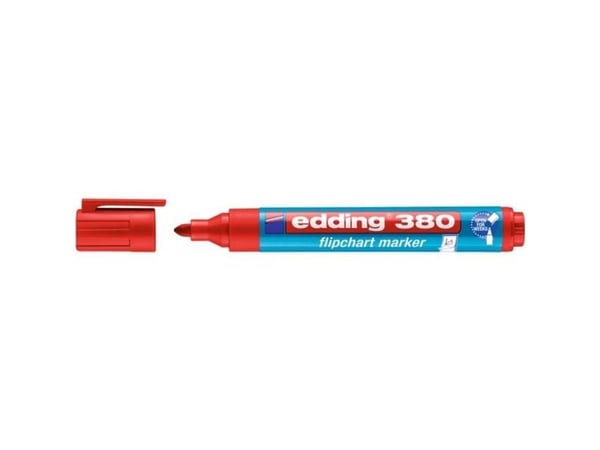 edding 380 flipchart - Markør - for flippover - rød - vannbasert blekk - 1.5-3 mm
