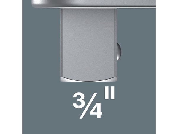 Wera 05078710001, Kromfarget, 3/4", 1 stykker, Chromium-Vanadium Steel (Cr-V), 120 mm, 410 g