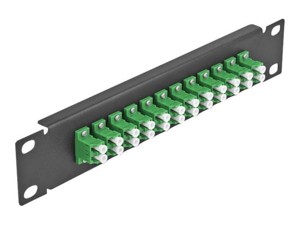 Delock - Koblingspanel - LC Duplex SM X 12 - svart - 1U - 10"