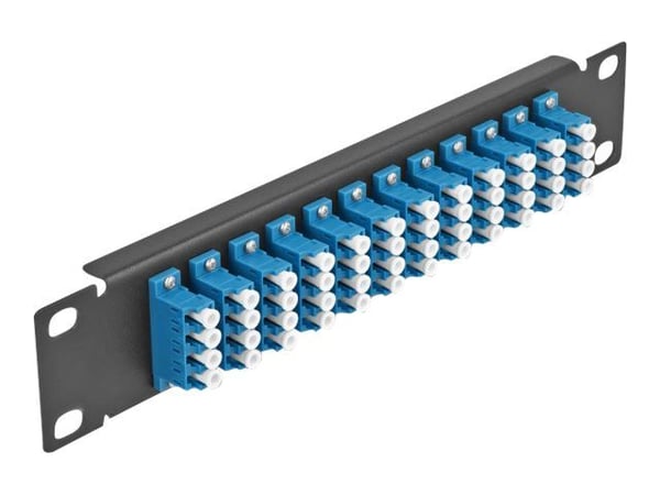 Delock - Koblingspanel - LC SM X 48 - svart - 1U - 10"