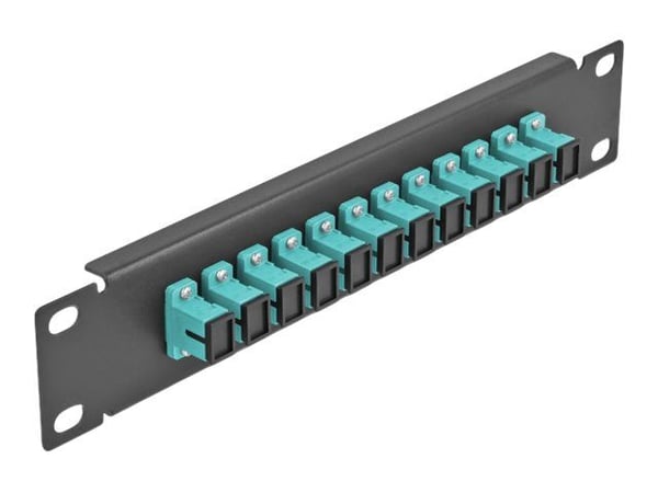 Delock - Koblingspanel - SC MM X 12 - svart - 1U - 10"