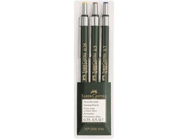 Faber-Castell TK-FINE, Vihreä, 0,7 mm, 3 kpl