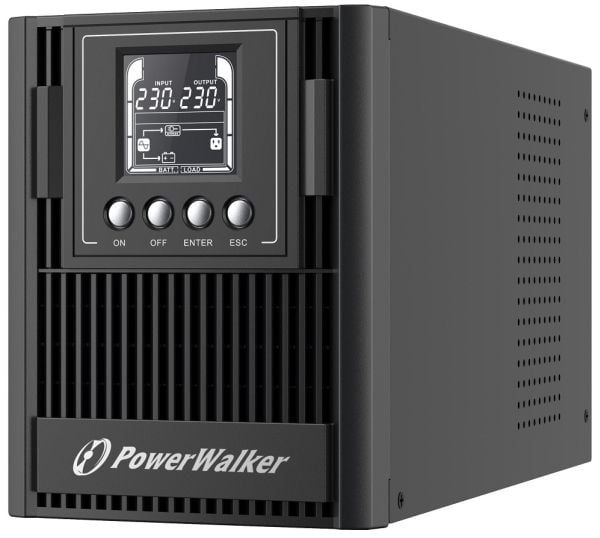 PowerWalker VFI 1000 AT FR - UPS - AC 80 - 300 V - 900 Watt - 1000 VA - 9 At - RS-232, USB - lähtöliittimet: 3