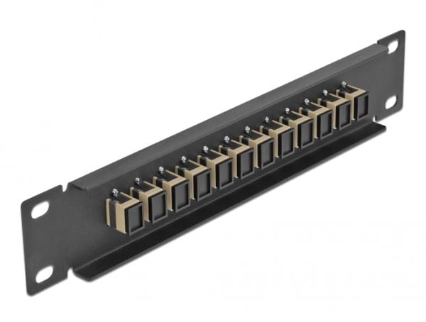 Delock - Koblingspanel - SC MM X 12 - svart - 1U - 10"