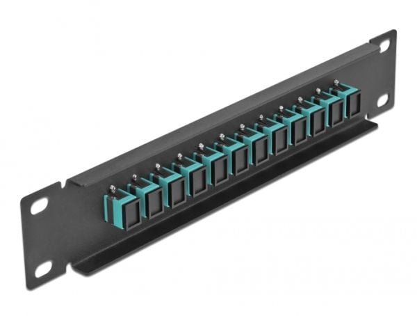 Delock - Patch-panel - SC MM X 12 - svart - 1U - 10"