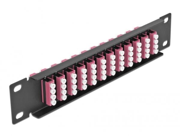 Delock - Patch-panel - LC MM X 48 - svart - 1U - 10"