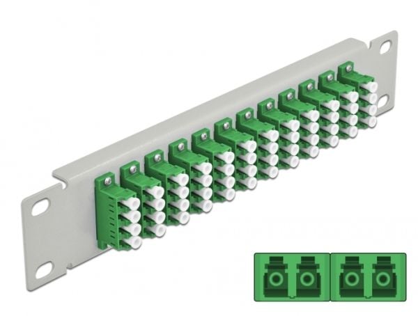 Delock - Koblingspanel - LC SM X 48 - grå - 1U - 10"