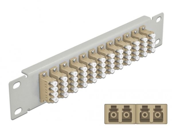Delock - Patch-panel - LC MM X 48 - grå - 1U - 10"