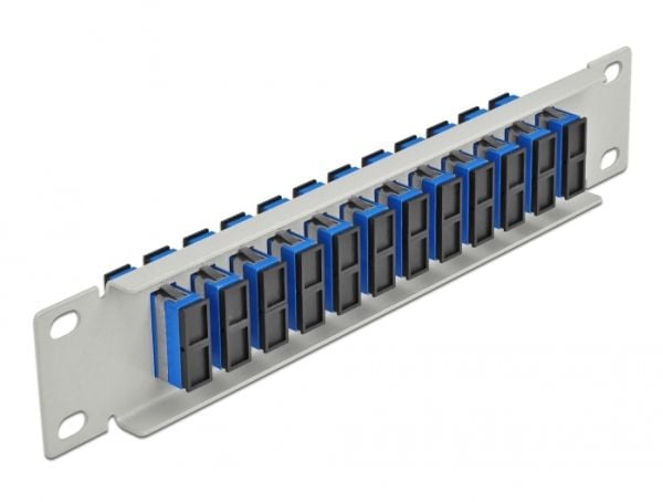 Delock - Koblingspanel - SC Duplex SM X 12 - grå - 1U - 10"