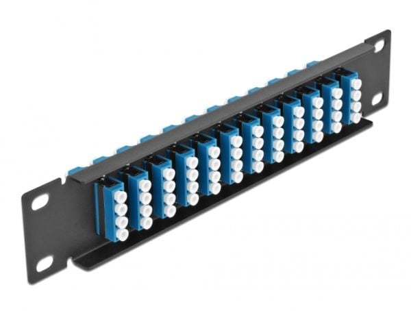 Delock - Koblingspanel - LC SM X 48 - svart - 1U - 10"