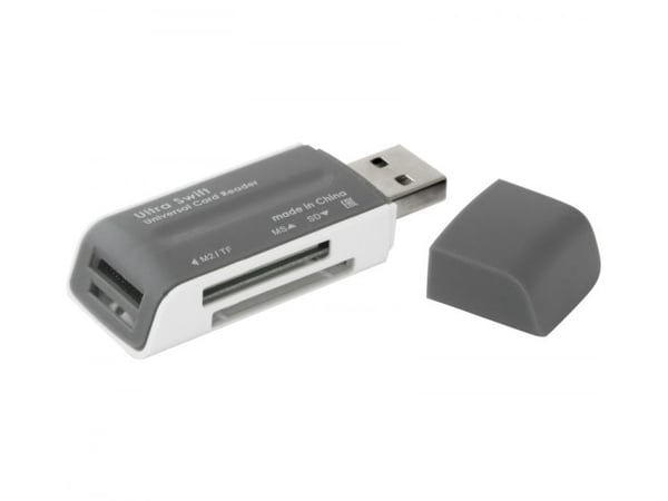Defender Ultra Swift - Kortleser - alt-i-1 (MS, MS PRO, MMC, SD, MS Duo, MS PRO Duo, RS-MMC, microSD, SDHC, MS Micro, microSDHC) - USB 2.0