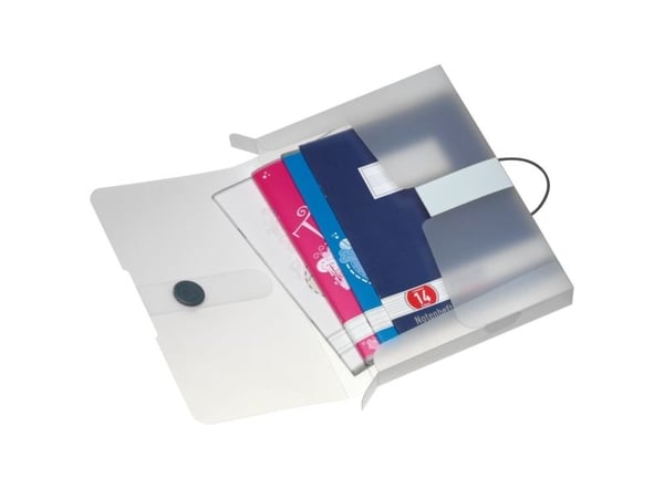 herlitz oppsamlingsboks easy orga to go, DIN A5, hvit transp. PP-film, fyllingshøyde: 25 mm, med elastisk lukking og (11206182)