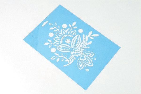 Stencil A4 blomsterbukett