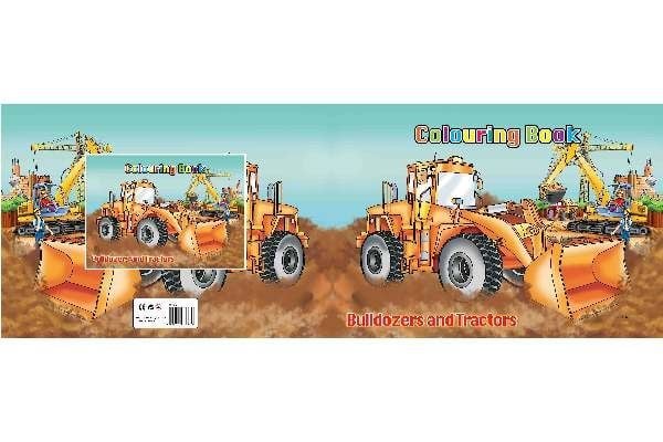 Fargebok A4 Bulldozers & Tractors 16 sider |