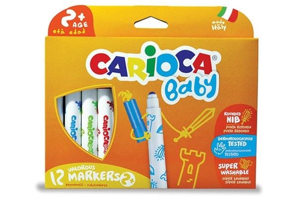 Marker w/children's grip 12kpl ass.