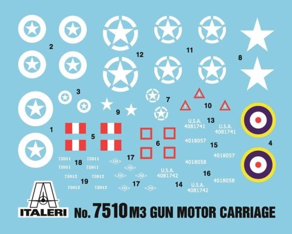 Italeri M3, Armored fighting vehicle model, Monteringssett, 1:72, M3, Alle kjønn, Plast